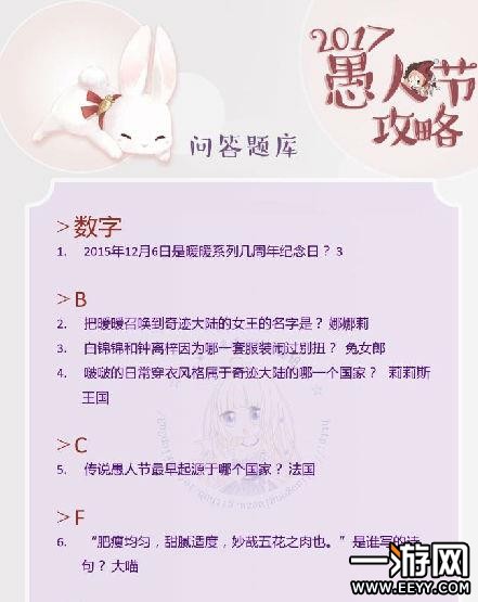 奇迹暖暖2017年愚人节活动